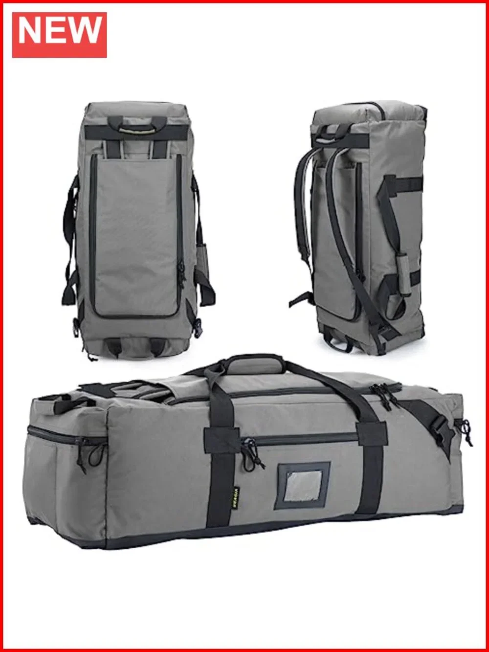 Large Duffel Bag for Travel, Gym & Sports - Water Repellent Polyester, Shoe